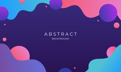 Wall Mural - Gradient background with abstract shapes.