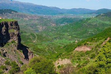 Breathtaking view of rocky landscape with canyon and Dzoraget river