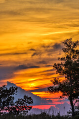 Canvas Print - USA, Virginia, Shenandoah National Park, sunset at Rapidan Fire Road