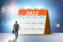 Businessman In The Calendar Concept Of Year 2022