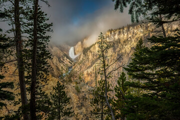 Poster - Lower Falls from Artist Point, Grand Canyon of Yellowstone, Yellowstone National Park, Wyoming