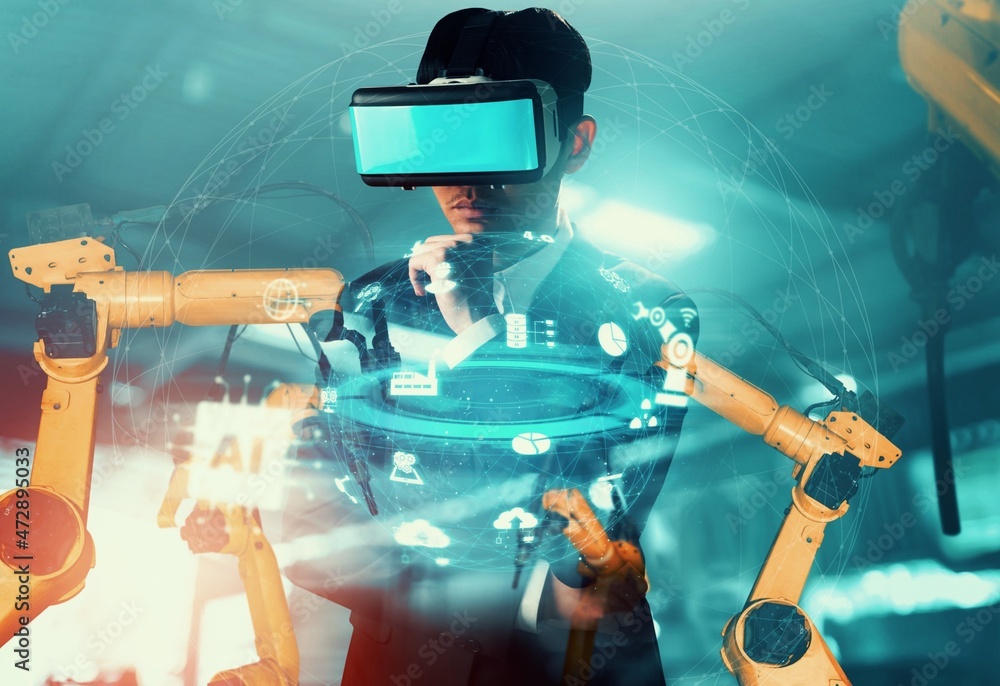 Future VR technology for mechanized industry robot arm control ...