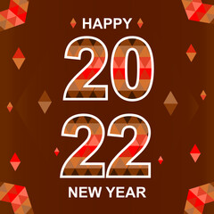 Canvas Print - Happy 2022 New Year Celebrating