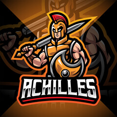 Wall Mural - Achilles greek mascot esport logo design