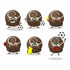 Sticker - Truffle chocolate candy cartoon character working as a Football referee