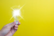 © WS Studio 1985 - light bulb on yellow background, notion of idea creativity and inspiration, future technology