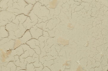 Wall Mural - old cracked wall background. drought and heat. changing of the climate. global warming. dry sea effect