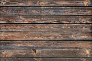 Canvas Print - weathered wooden planks with paint flakes