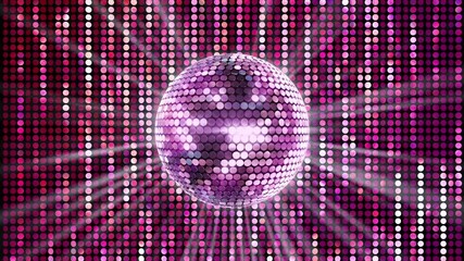 Wall Mural - mirror ball disco lights club dance party glitter background