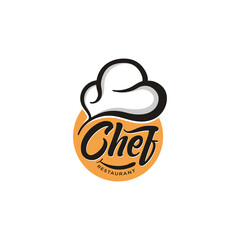 Wall Mural - modern Chef Head Restaurant logo design inspiration