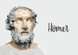 Fototapeta Paryż - Homer - ancient Greek portait