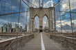 New York Brooklyn bridge on autumn or winter