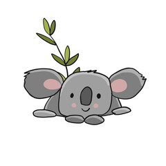 Poster - Little Koala character. Sketch for your design