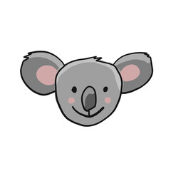 Poster - Little Koala face. Character for your design