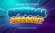 Special discount 3D editable text style effect suitable for product promotion needs.