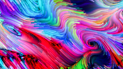 Wall Mural - Acceleration of Liquid Color