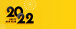 © starlineart - 2022 happy new year yellow decorative banner