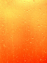 Orange Water Drops Background