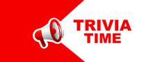 Trivia Time Sign On White Background