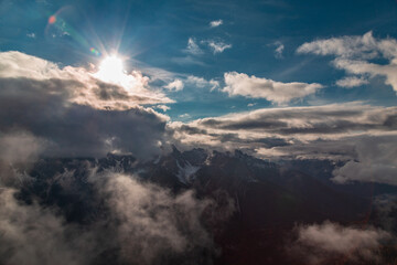 Wall Mural - Trekking in a cloudly autumn day in the Dolomiti Friulane, Friuli-Venezia Giulia