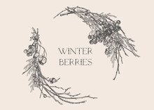 Wreath With Winter Berries.