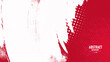 © kanpisut - White and red abstract grunge background with halftone style.