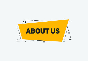 About us text web button| web template sign icon label | colorful web template 