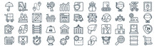 Logistic Thin Line Icon Set Such As Pack Of Simple Statistics, Container, Shelf, Tracking, Checklist, Wooden, Lift Icons For Report, Presentation, Diagram, Web Design