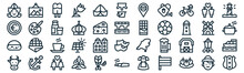 Holland Thin Line Icon Set Such As Pack Of Simple Hat, Crown, Coffee, Anchor, Cake, Diary Product, Same Sex Marriage Icons For Report, Presentation, Diagram, Web Design