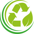 Recycling Pfeile, Blatt, Recycling, Umwelt, Logo, Icon
