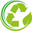 Recycling Pfeile, Blatt, Recycling und Umwelt Logo, Icon