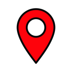Wall Mural - map pointer with icon