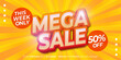 Editable text effect Mega sale special offer suitable for banner promotion