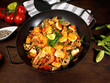 © ExQuisine - Wok with Shrimp, Salmon and Noodles