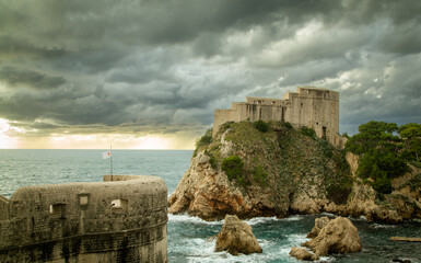 Wall Mural - The old town walls of Dubrovnik 