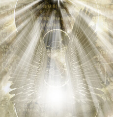 Poster - Angels wings and light