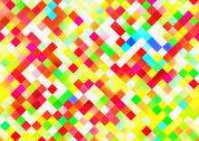 Bright Abstract Background Of Multicolored Square Pixels