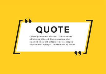 Leinwandbilder - quote box frame. texting boxes with quotation marks. line quote frames