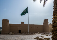 View Of The Exterior Of The Masmak Fort (1865), A Clay And Mudbrick Fort In Riyadh, Saudi Arabia. It Played An Integral Role In The Unification Of Saudi Arabia, Converted Into A Museum In 1995