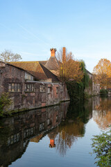 Wall Mural - River running through a beautiful city