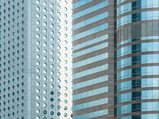 Wall Mural - Exterior of modern office building in Hong Kong city