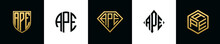 Initial Letters APE Logo Designs Bundle