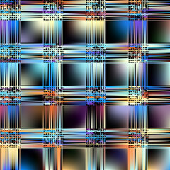 Fototapete - Abstract seamless pattern. Futuristic blur plaid.