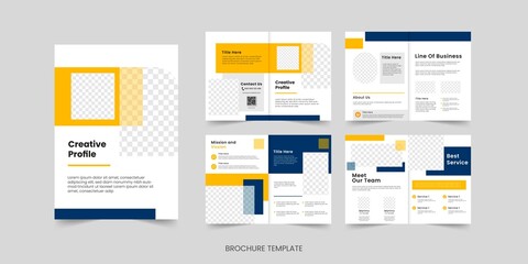 Brochure template layout design, minimal multipage business brochure template design, annual report, corporate company profile, editable template layout