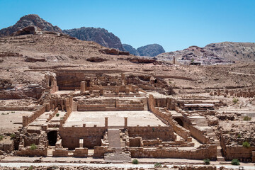 Wall Mural - View of the Great Temple in Petra, Jordan, one of the Seven Wonders of the World