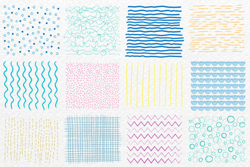 Wall Mural - colorful abstract brush background vector set