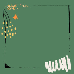 Wall Mural - green scribble patterned background vector
