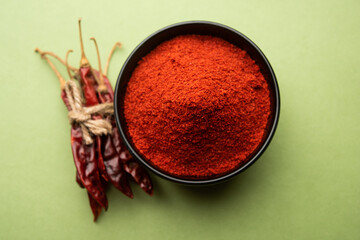 Canvas Print - Red Chilli powder or lal mirch dust