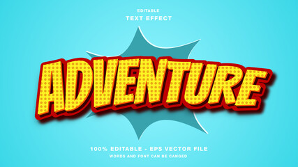 Adventure Cartoon 3D Editable Text Effect