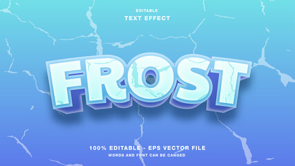 Wall Mural - Frost 3D Editable Text Effect